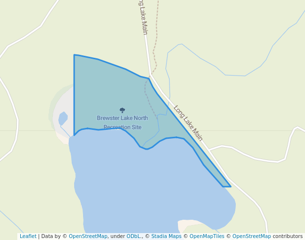 walking in Brewster Lake North Recreation Site map in Heriot Bay