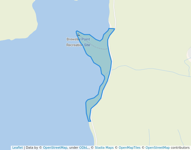 walking in Brewster Point Recreation Site map in Heriot Bay