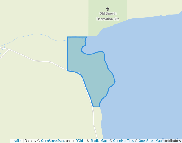 walking in Gnarly Pine Recreation Site map in Heriot Bay