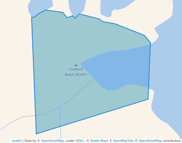 walking in Goodnuff Beach Recreation Site map in Port Hardy