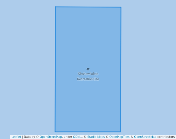 walking in Kirshaw Islets Recreation Site map in Tofino
