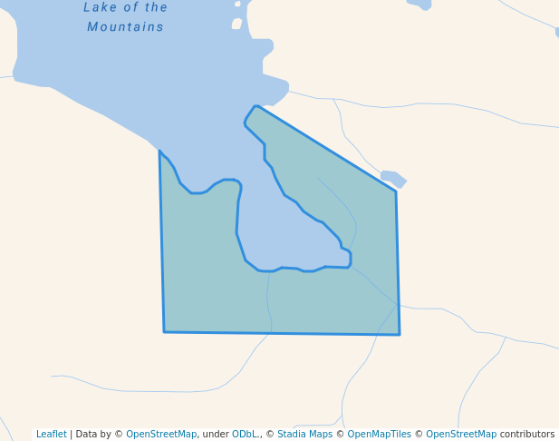 walking in Lake of the Mountains Recreation Site map in Holberg