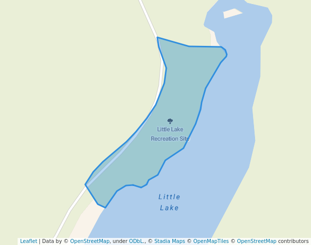 walking in Little Lake Recreation Site map in Heriot Bay