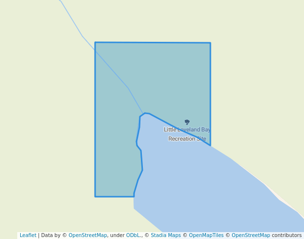 walking in Little Loveland Bay Recreation Site map in Campbell River