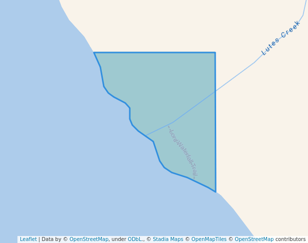 walking in Lord Waterfall Recreation Site map in Esperanza