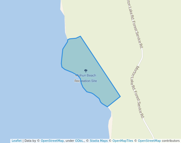 walking in Mohun Beach Recreation Site map in Heriot Bay