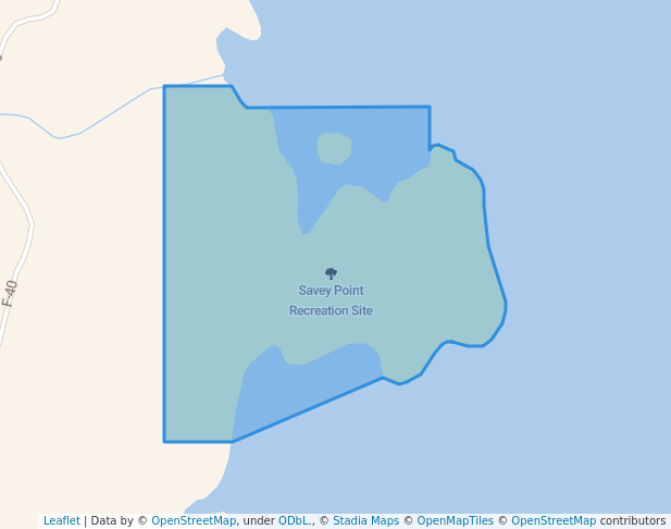 walking in Savey Point Recreation Site map in Woss