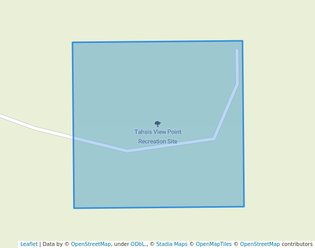 walking in Tahsis View Point Recreation Site map in Tahsis