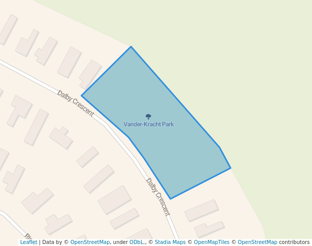 walking in Vander-Kracht Park map in La Ronge