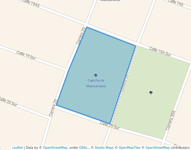 Cancha de Manzanares in Neiva | Map and Routes