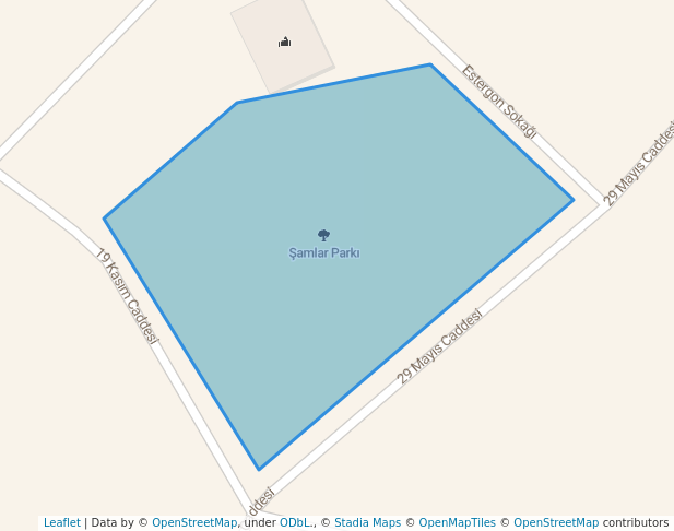 walking in Şamlar Parkı map in Şamlar