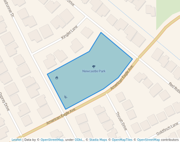 walking in Newcastle Park map in Patterson