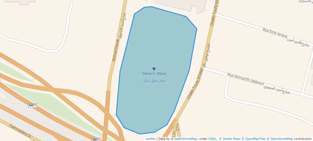 walking in Gibran K. Gibran map in بيروت