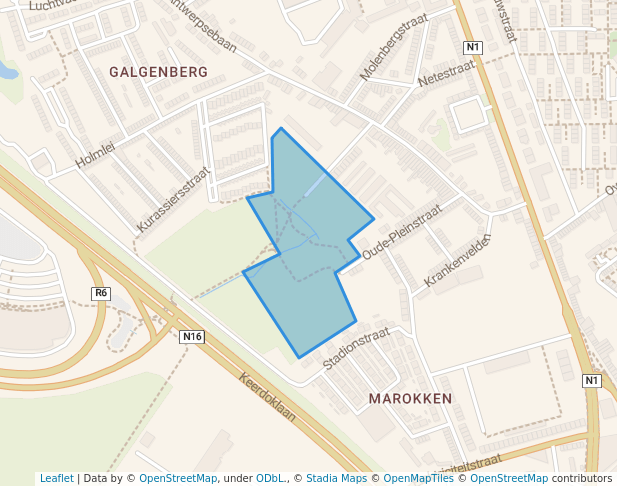 walking in Kantvelde map in Mechelen
