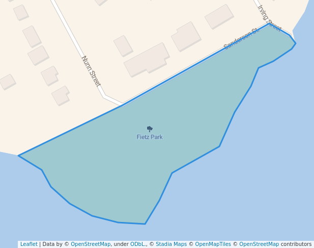 walking in Fietz Park map in La Ronge