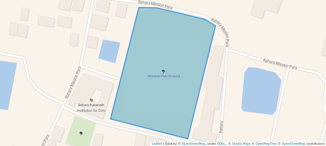 walking in Mission Play Ground map in Barrackpore