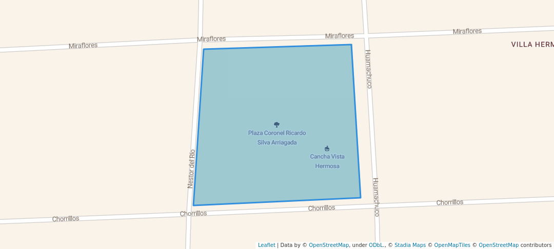 walking in Plaza Coronel Ricardo Silva Arriagada map in Biobio