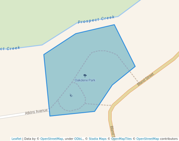 Oakdene Park in Carramar | Map and Routes