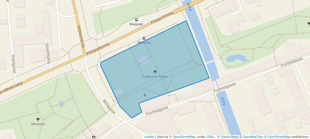 walking in Englischer Garten map in Amberg