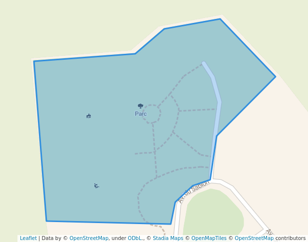 walking in Parc map in Bois-des-Filion