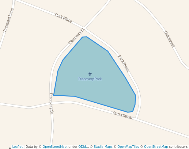 walking in Discovery Park map in Yreka