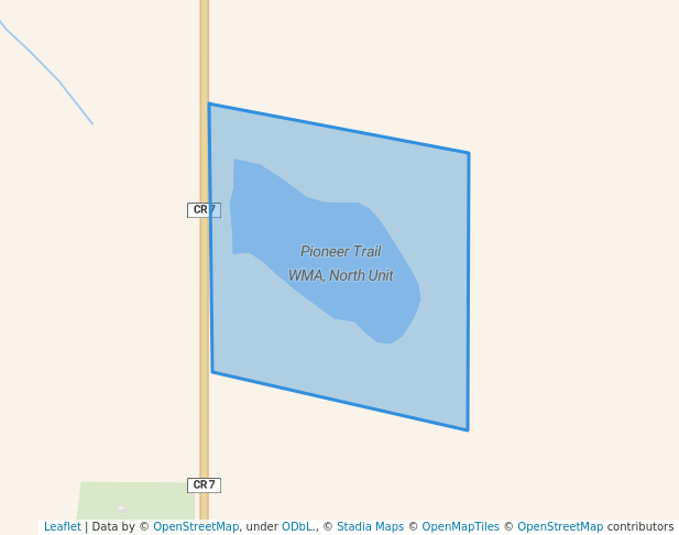 walking in Pioneer Trail WMA, North Unit map in Garfield