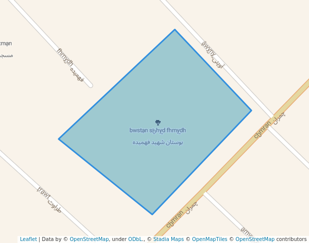 walking in بوستان شهید فهمیده map in Nasimshahr