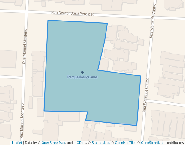 walking in Parque das Iguanas map in Fortaleza