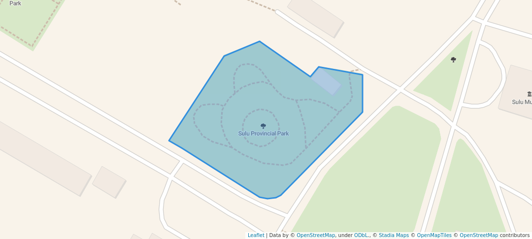 walking in Sulu Provincial Park map in Jolo