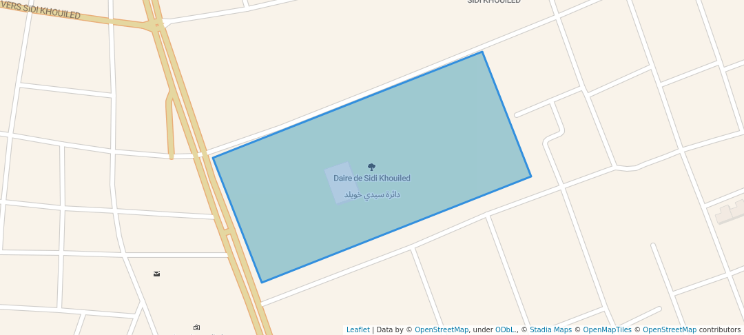 walking in دائرة سيدي خويلد map in Sidi Khouiled