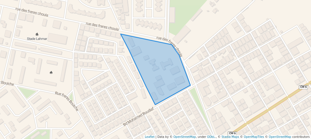 walking in Lycée Gassis Abd Rahmen map in Azzaba