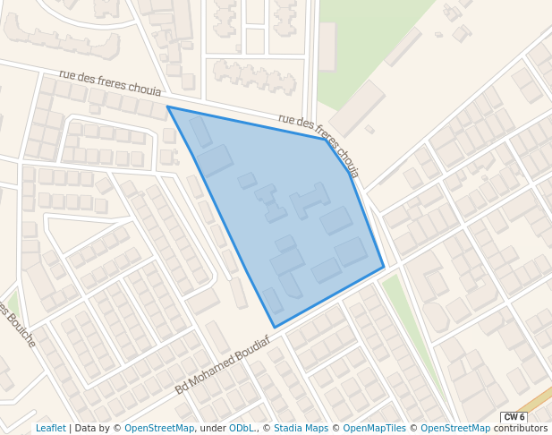 walking in Lycée Gassis Abd Rahmen map in Azzaba