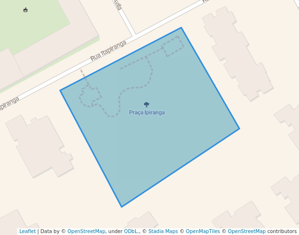 walking in Praça Ipiranga map in Florianópolis