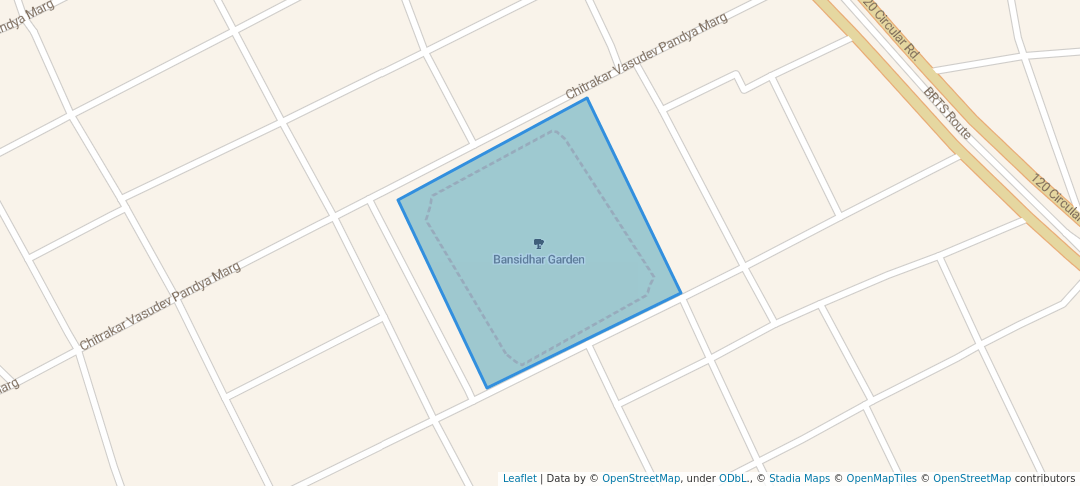 walking in Bansidhar Garden map in Ahmedabad