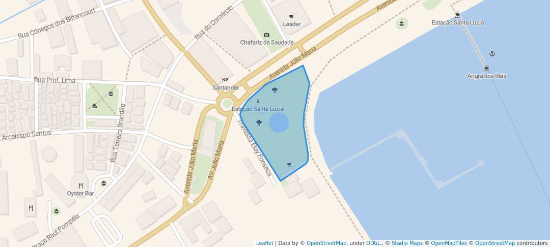 walking in Praça Amaral Peixoto map in Angra dos Reis