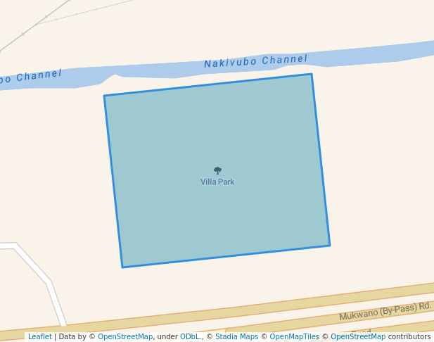 walking in Villa Park map in Kampala