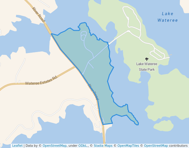 walking in Lake Wateree State Park map in Winnsboro