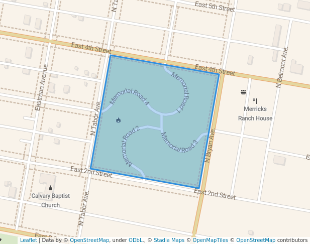 walking in Memorial Park map in North Platte
