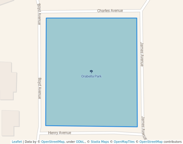 walking in Orabella Park map in North Platte