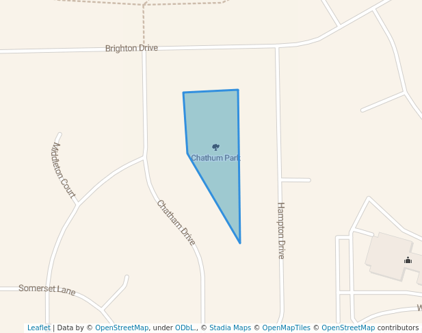 walking in Chathum Park map in Wheaton