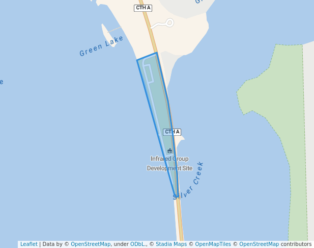 walking in Sunset County Park map in Green Lake