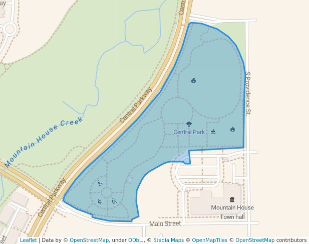 walking in Central Park map in Mountain House
