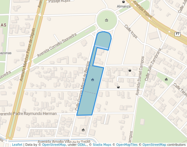 walking in Parque Mariscal Braun map in Cochabamba
