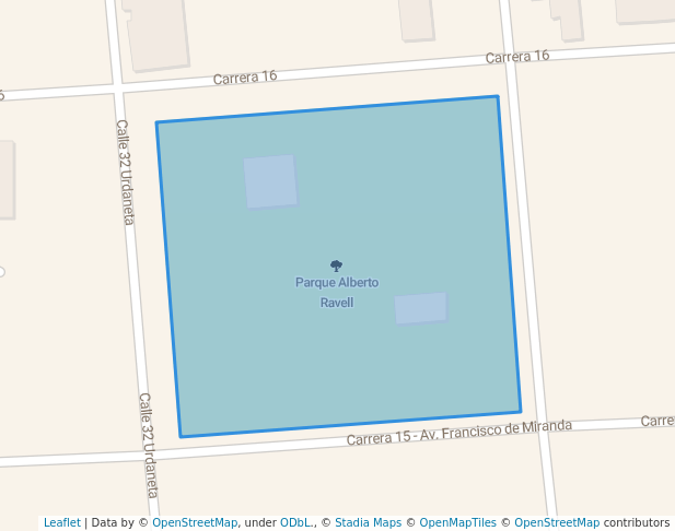 walking in Parque Alberto Ravell map in Barquisimeto