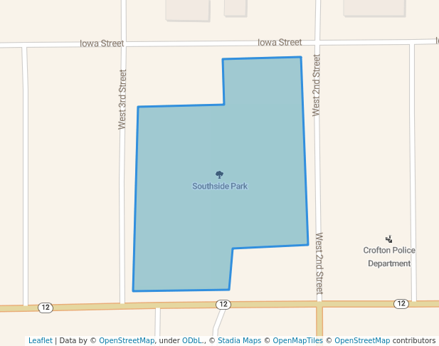 walking in Southside Park map in Crofton