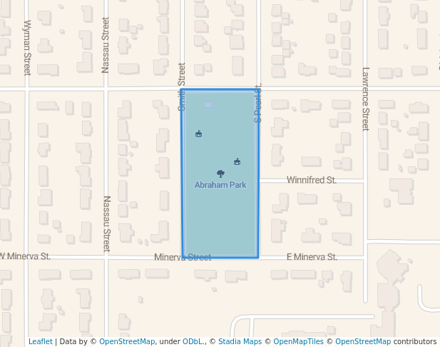 walking in Abraham Park map in New London