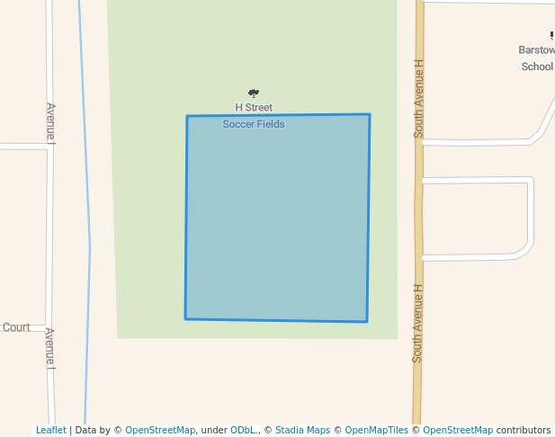 walking in H Street Soccer Fields map in Barstow