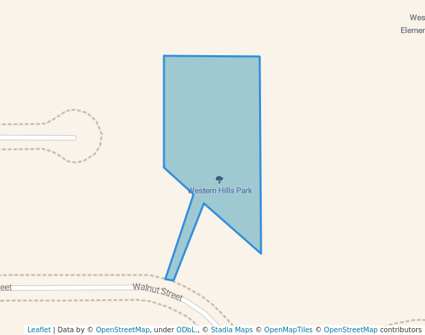 walking in Western Hills Park map in West Des Moines