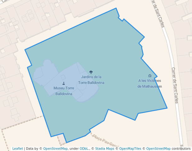 walking in Jardins de la Torre Balldovina map in Santa Coloma de Gramenet