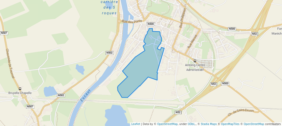 walking in Parc du Château d'Antoing map in Antoing